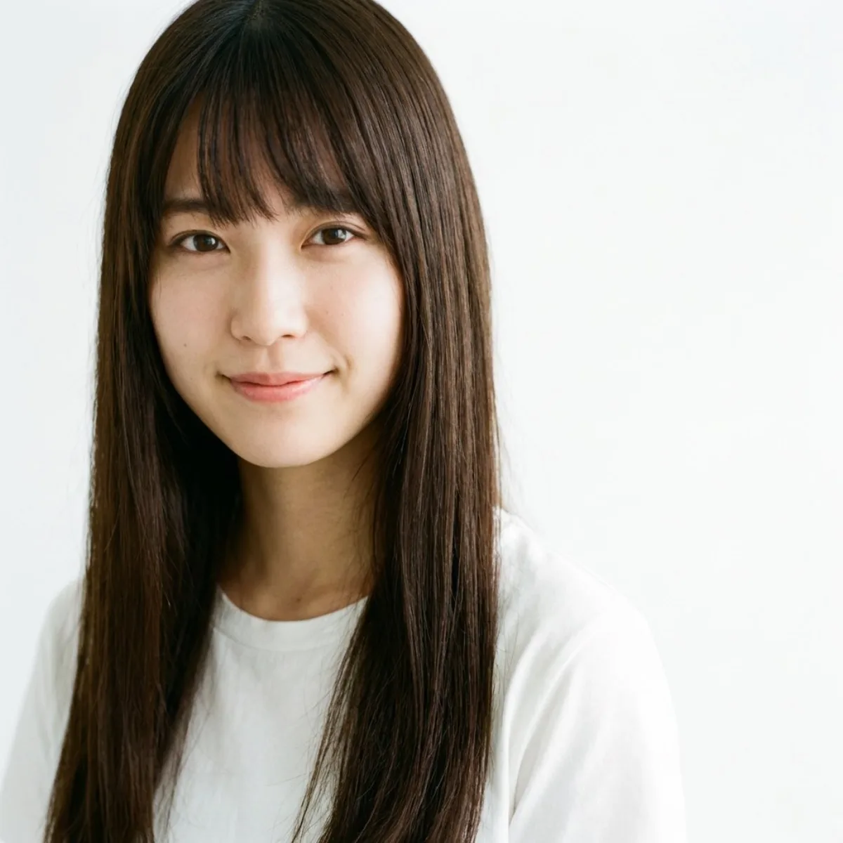 日本年轻女性特写肖像