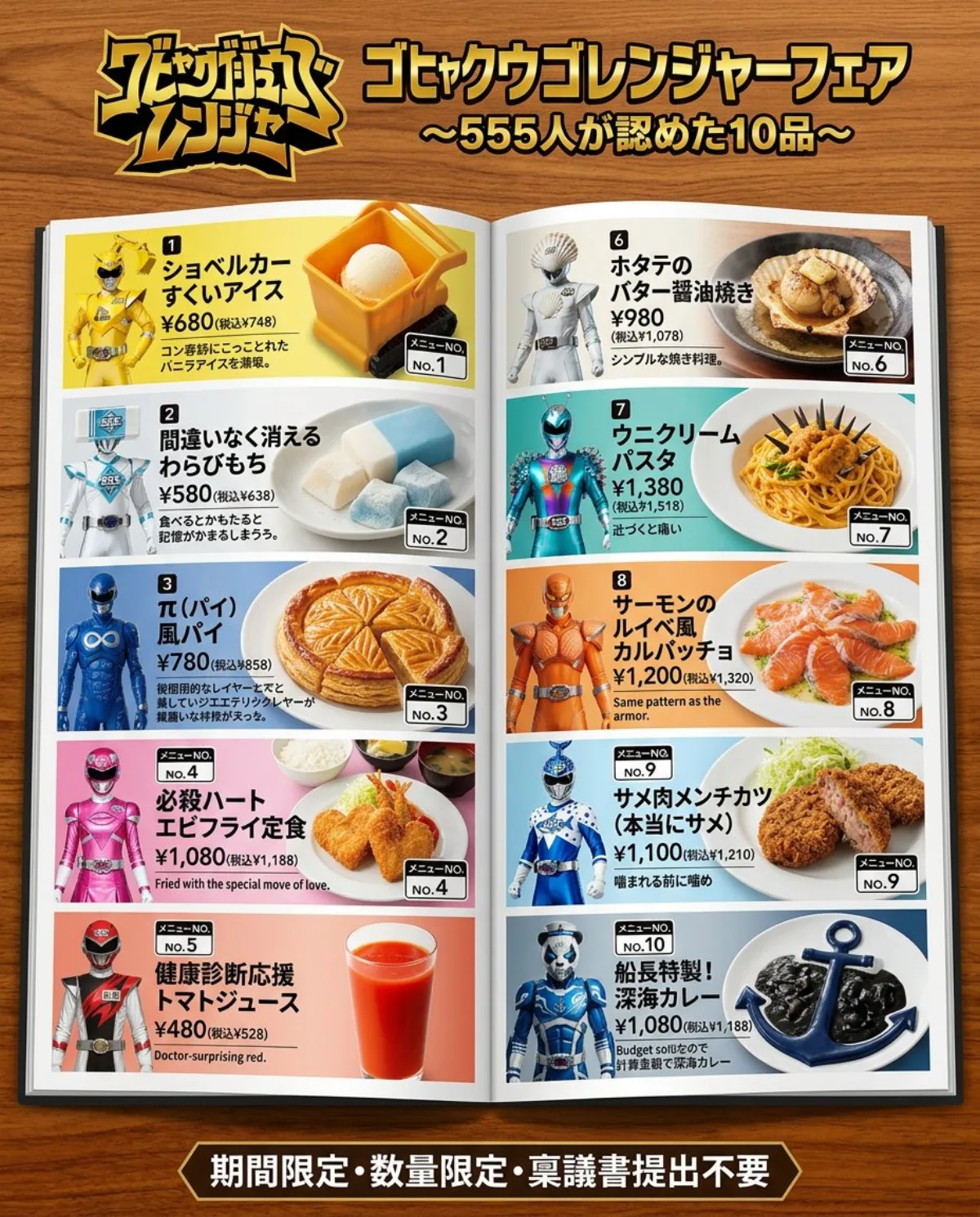 角色主题餐厅菜单设计
