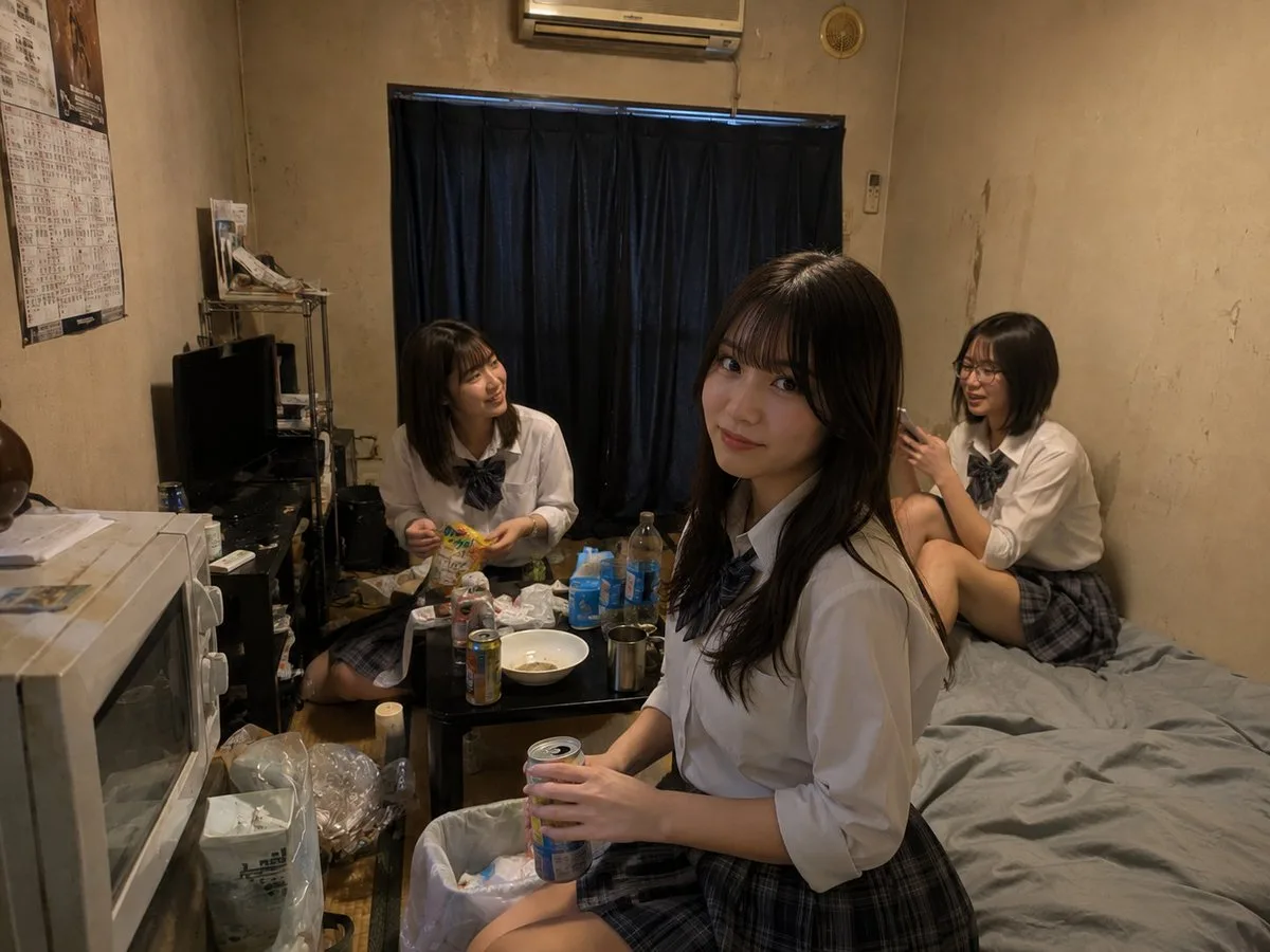 凌乱房间学生聚会
