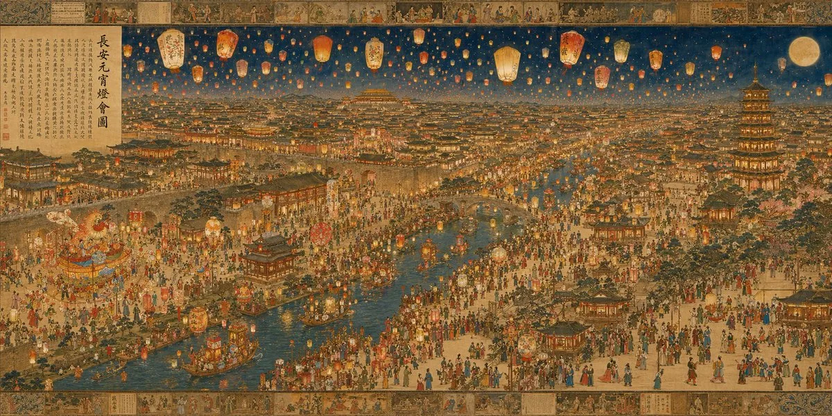 Tang Dynasty Lantern Festival Panorama