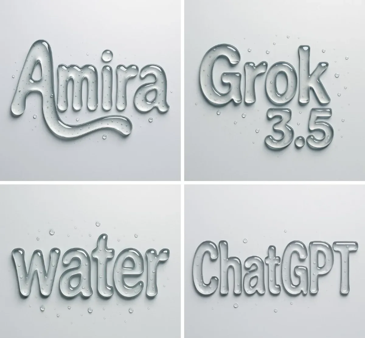 Non-figurative Liquid Typography Spelling "text"