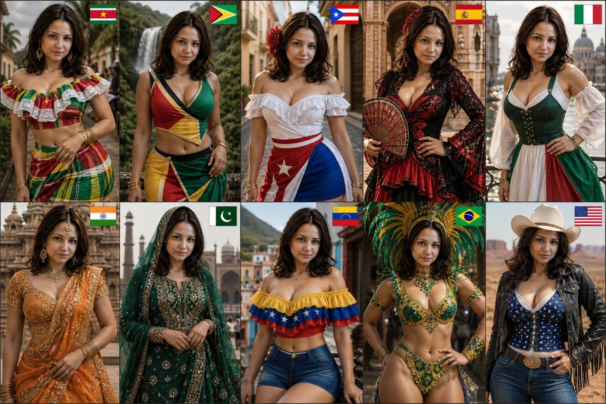 A 10-Nation Cinematic Fashion Transformation Of One Timeless BeautyCha