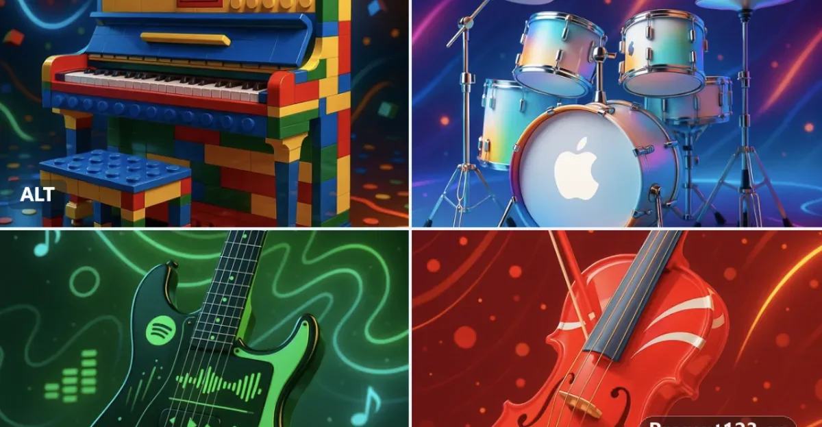 A Highly Designed And Vibrant Promotional Image Of A [INSTRUMENT]