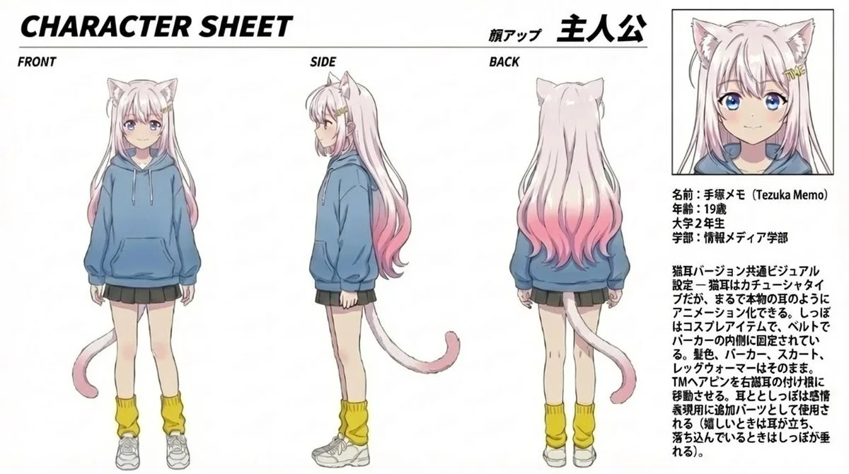 动漫猫娘角色设定图