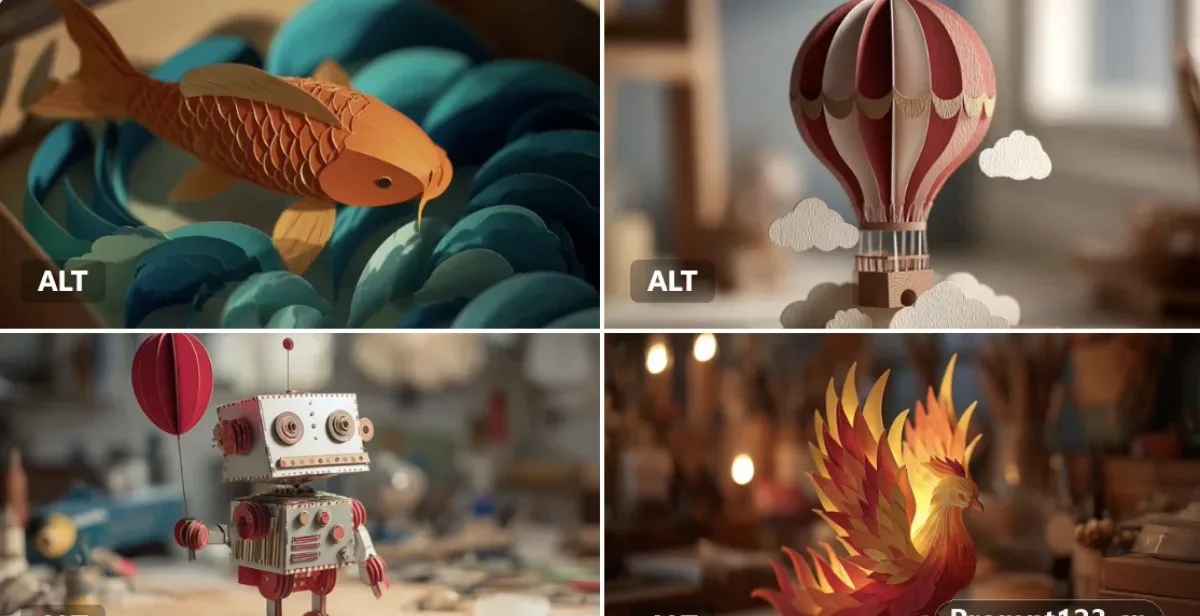 A 3D Papercraft Representation Of [Subject]