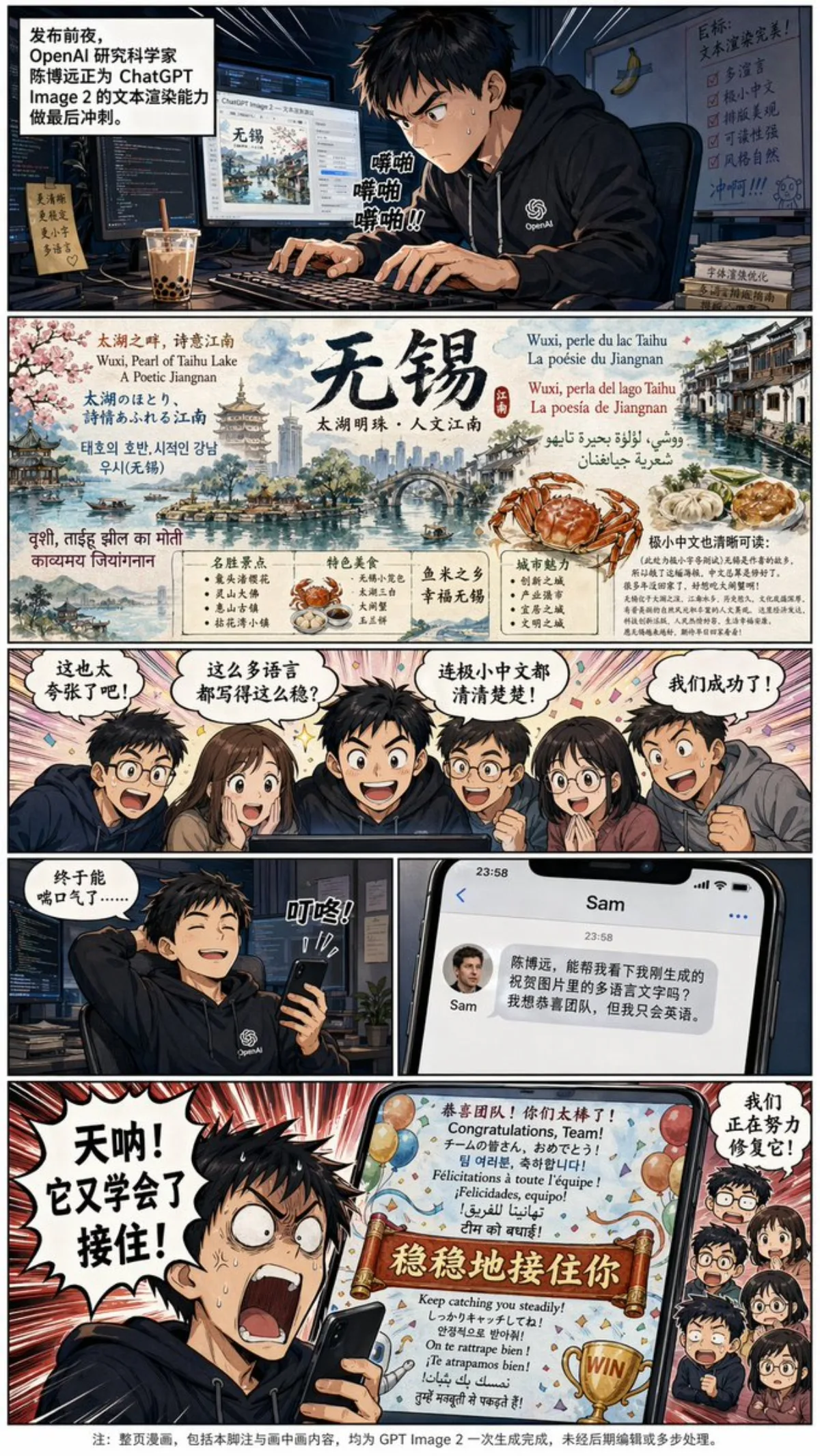 详细多语言中文漫画提示