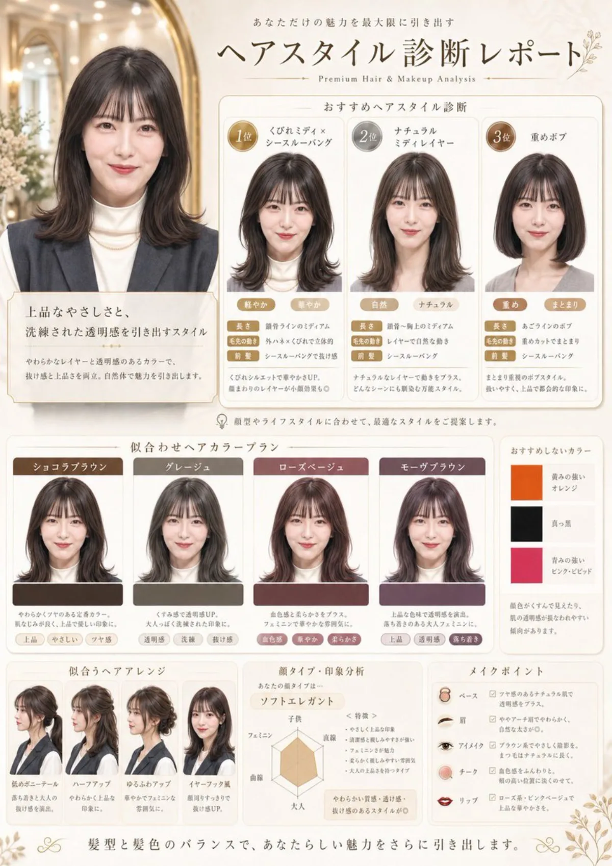 日式发质诊断沙龙海报