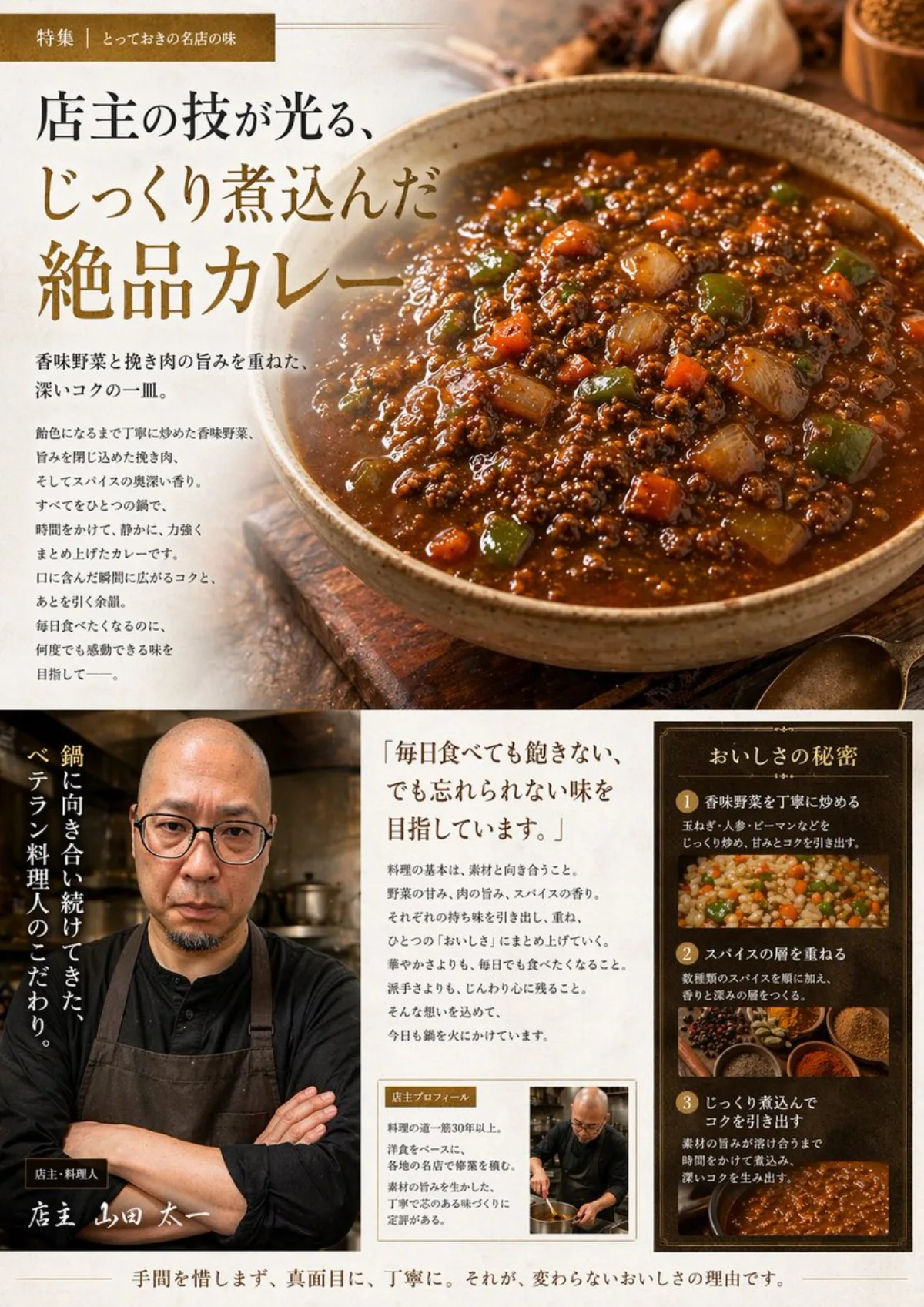 日式美食咖喱广告排版