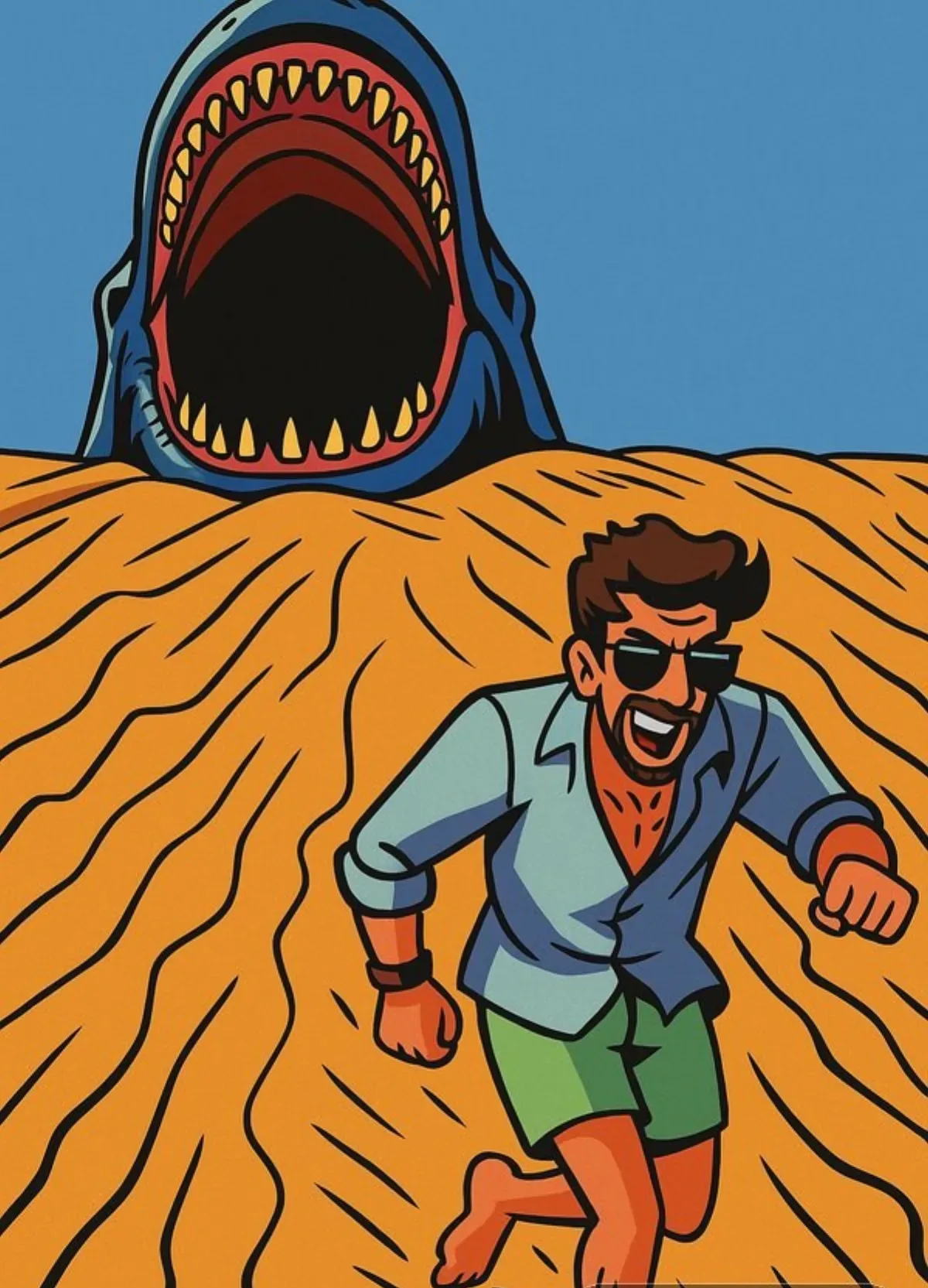 90s American Cartoon Cel-style Illustration