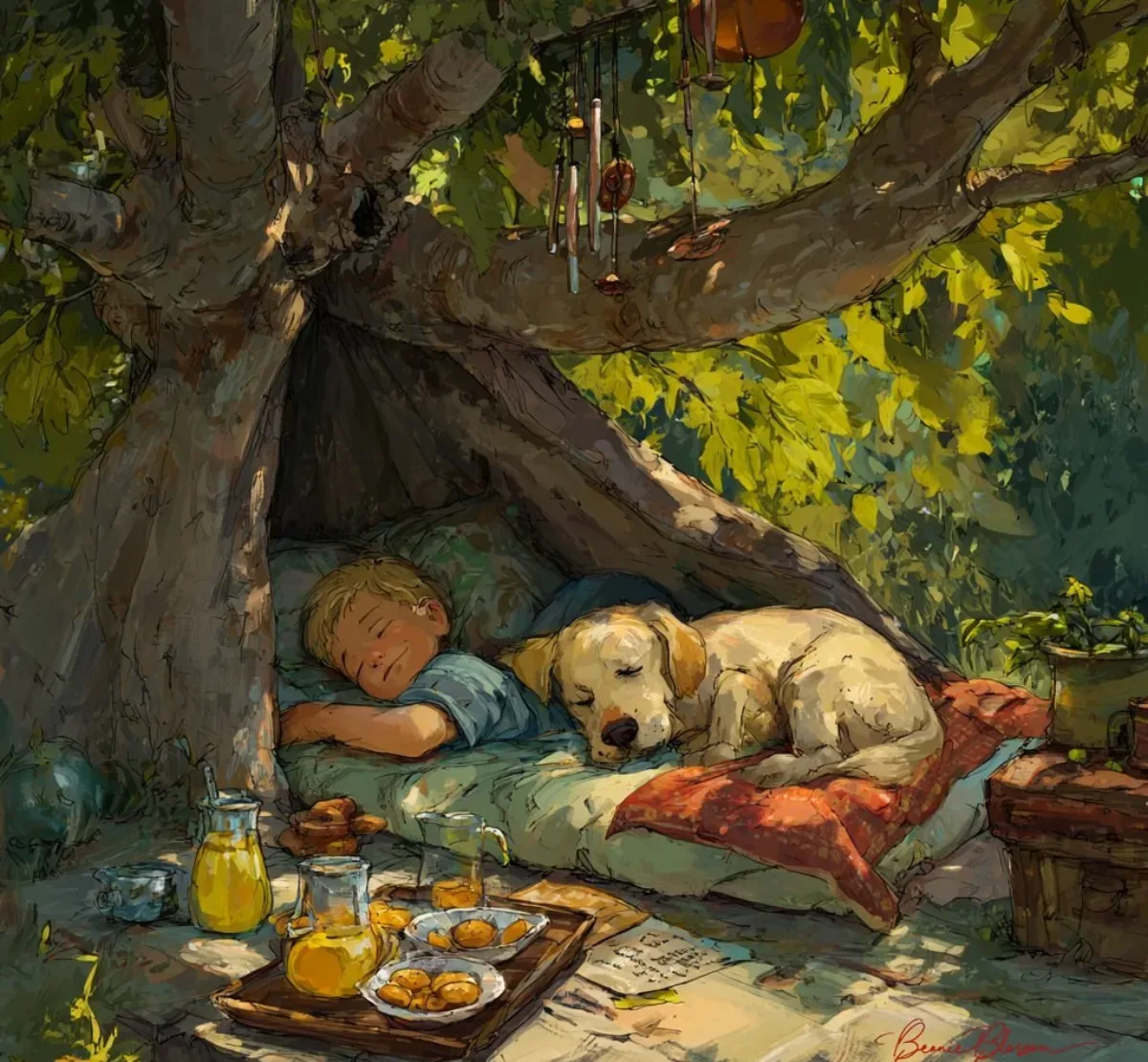 A Pillow Fort In The Backyard