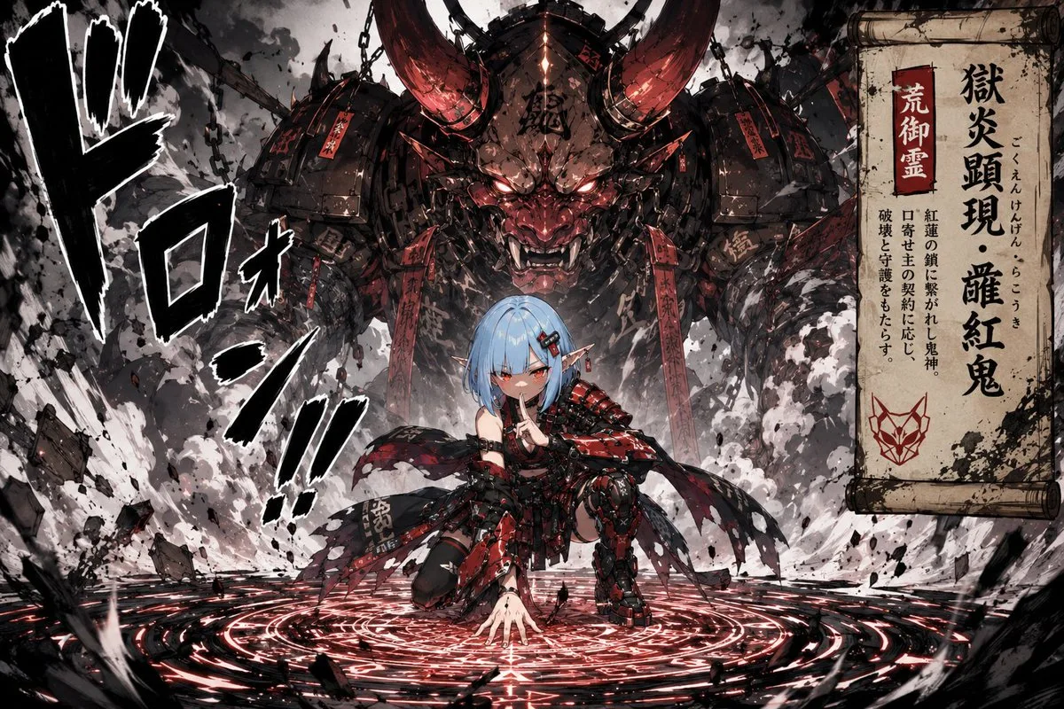 Manga Summoning Ritual Scene