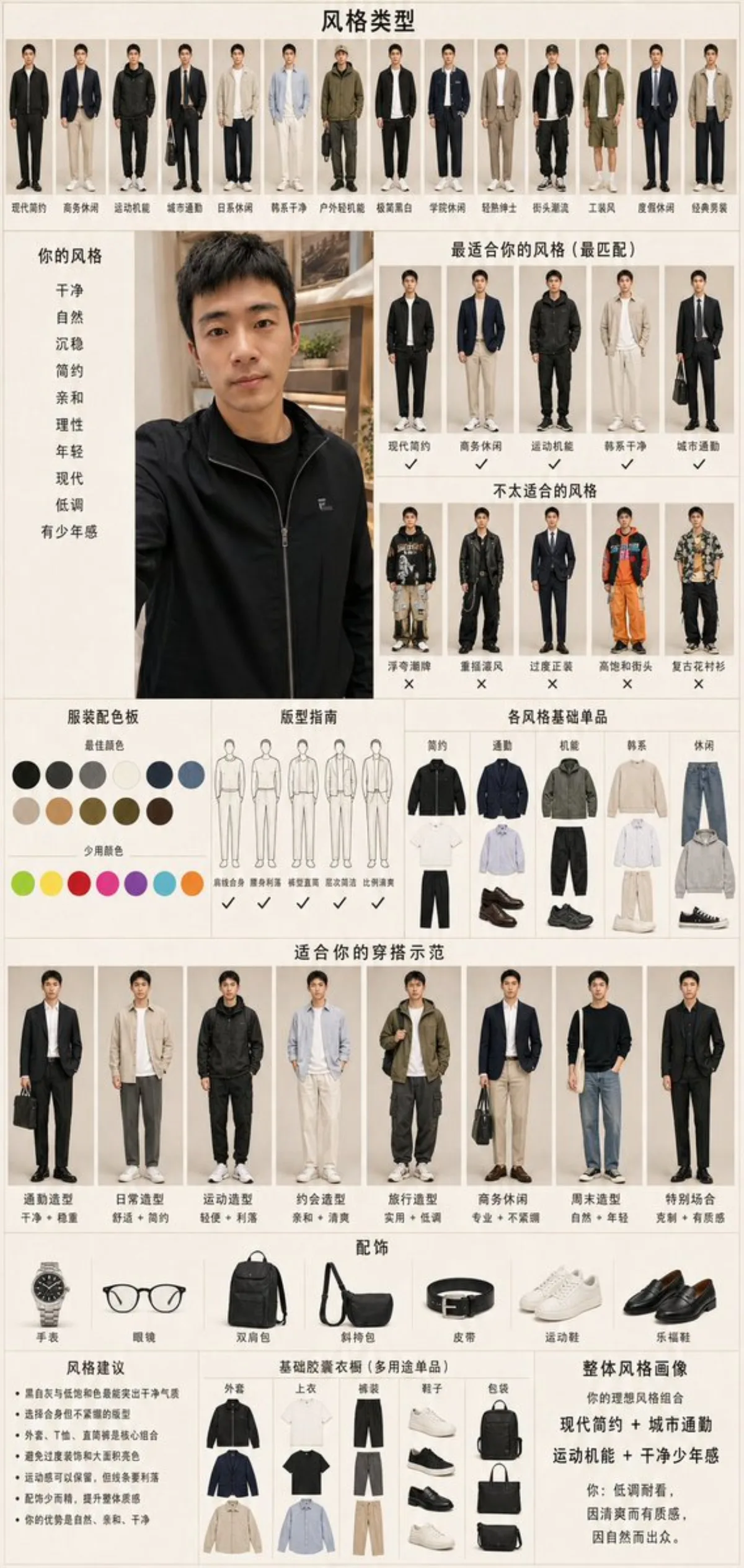 男士时尚风格诊断报告