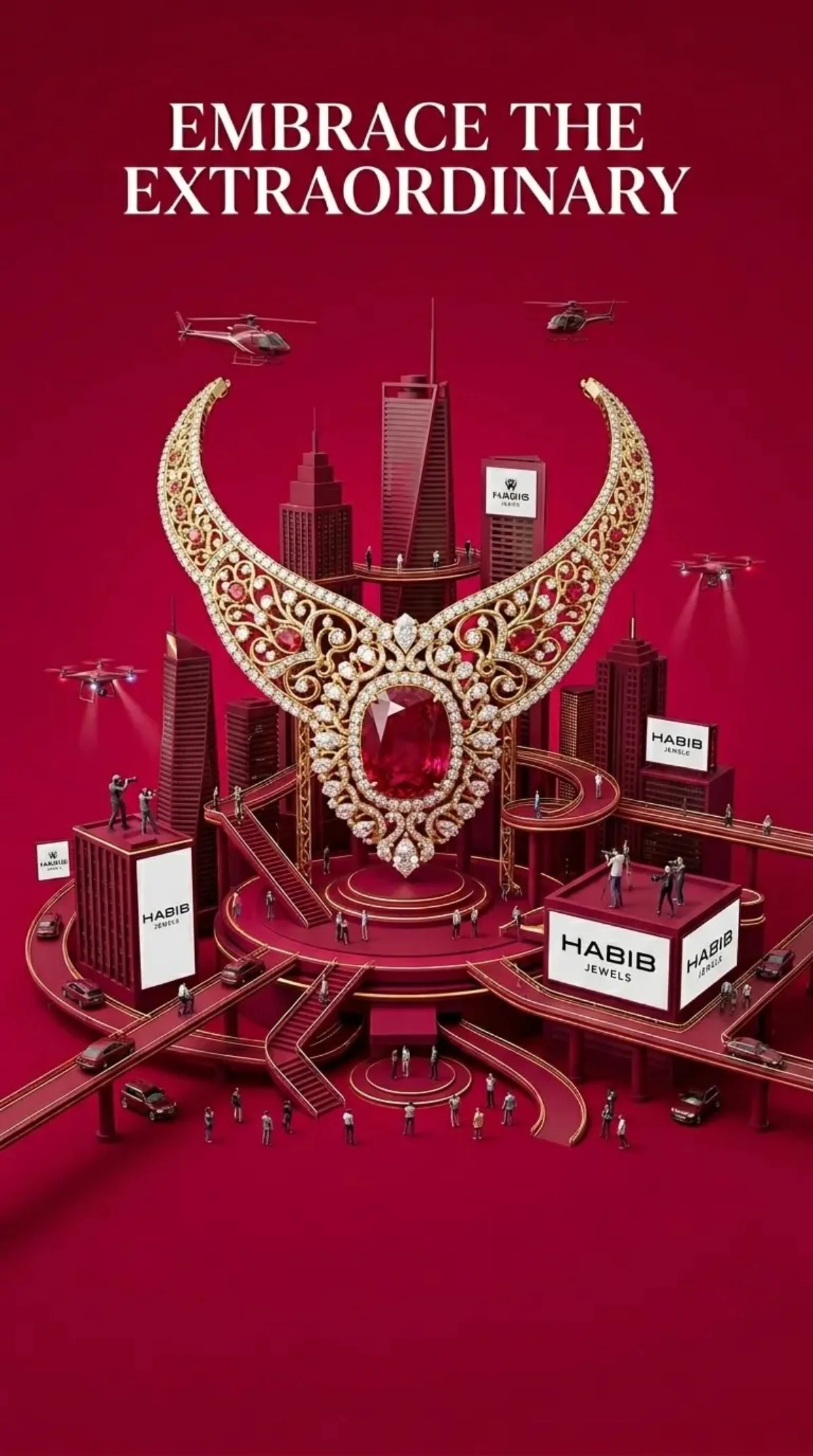 Hyper-detailed Luxury Advertising Poster In A Movie-quality Miniature-