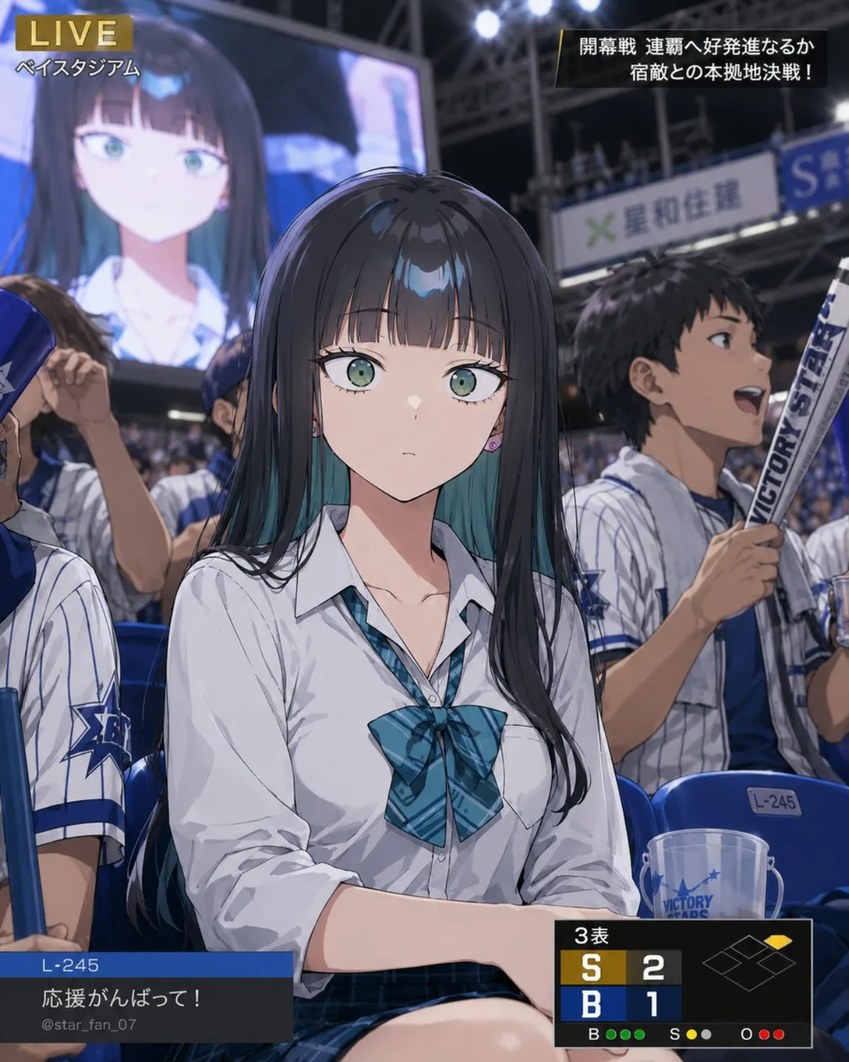 Celebrities on Old Stadium Screen