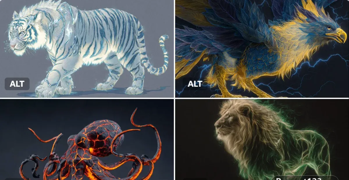 [SUBJECT] Depicted As A Mythical Creature Luminescence
