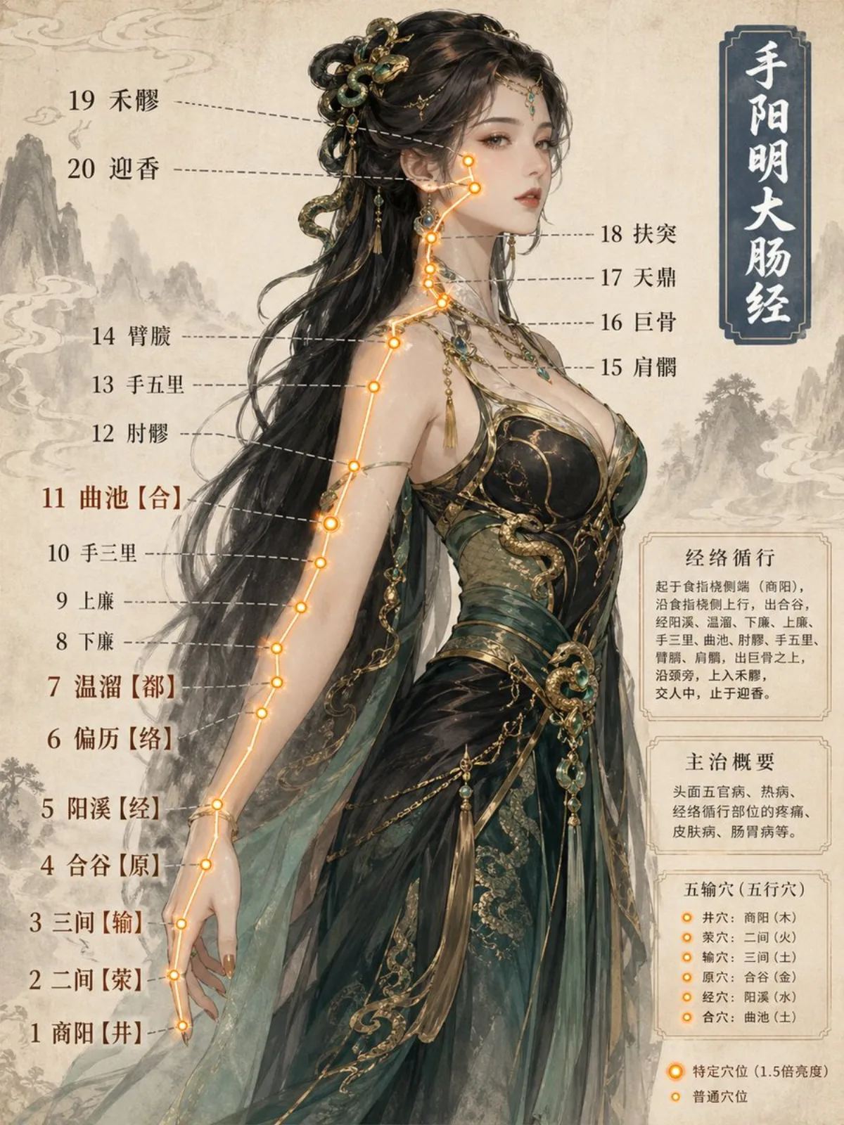 中医经络信息图