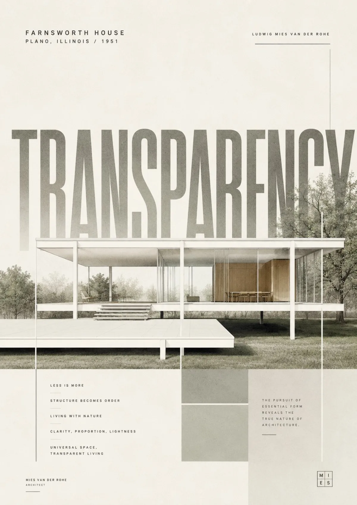 Luxury Minimalist Poster Centered On A Famous Architectural Landmark