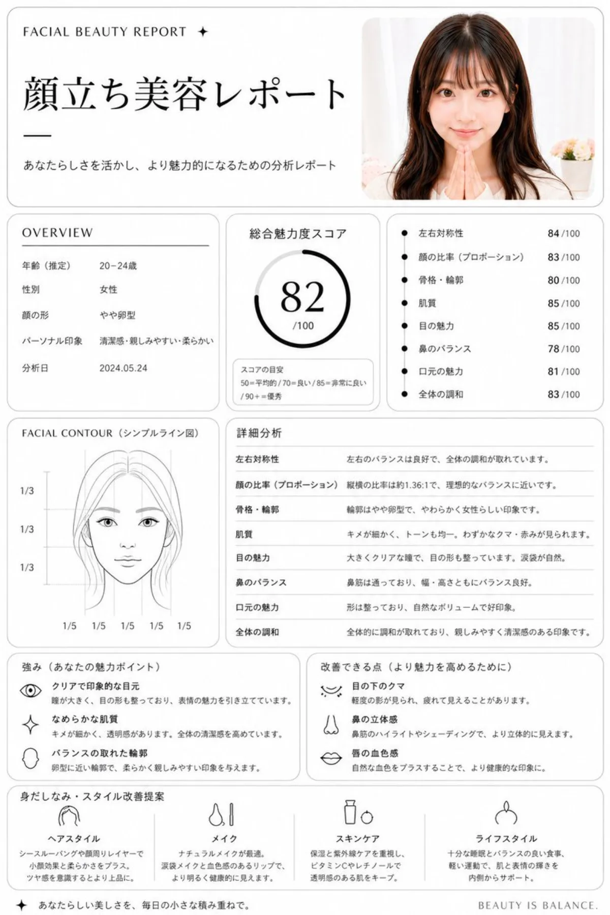 极简面部美容报告