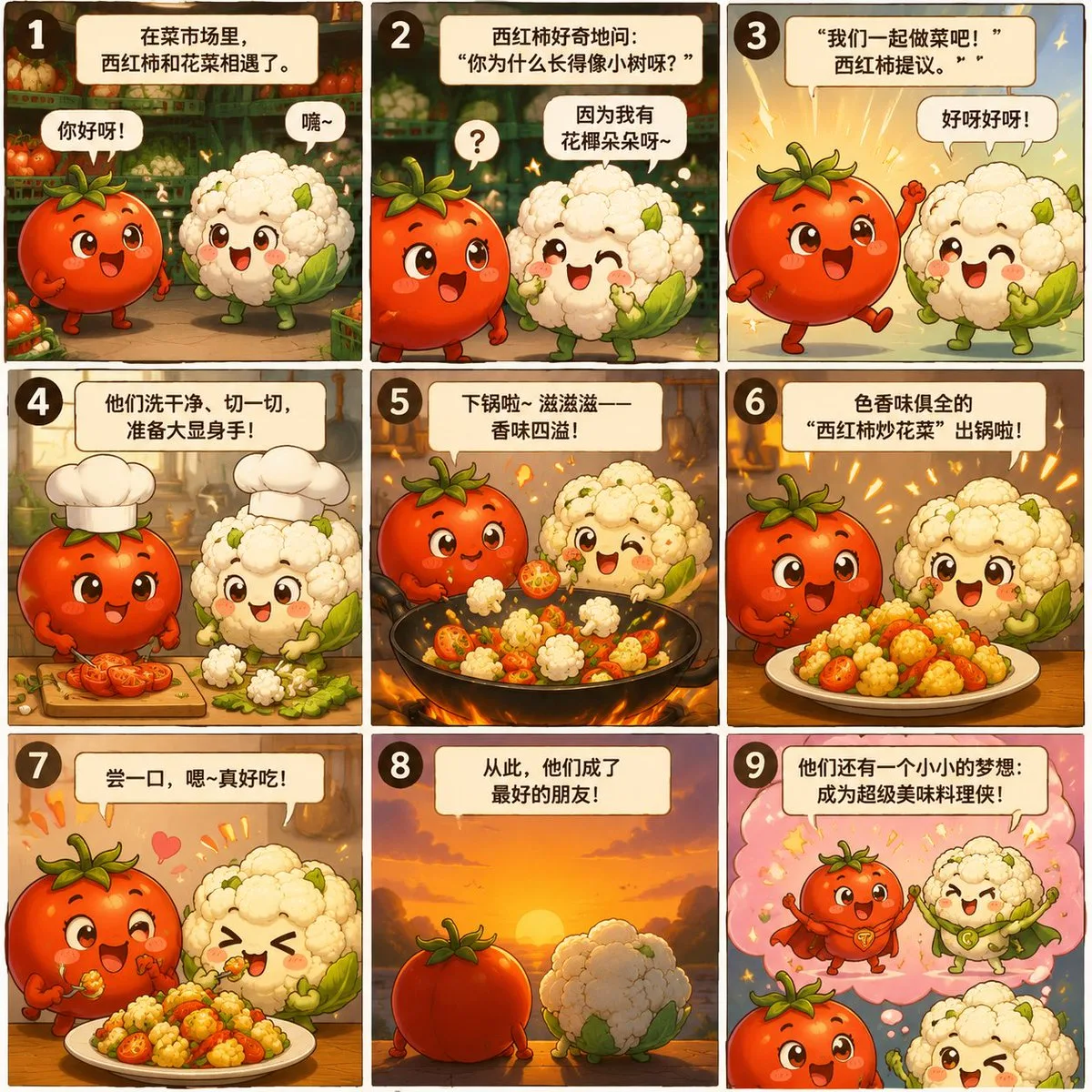 Vegetable Anime Comic Strip