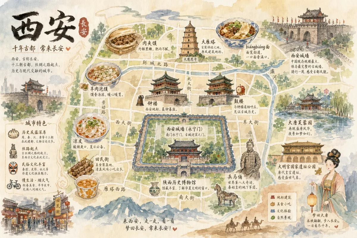 Hand Drawn Watercolor Map