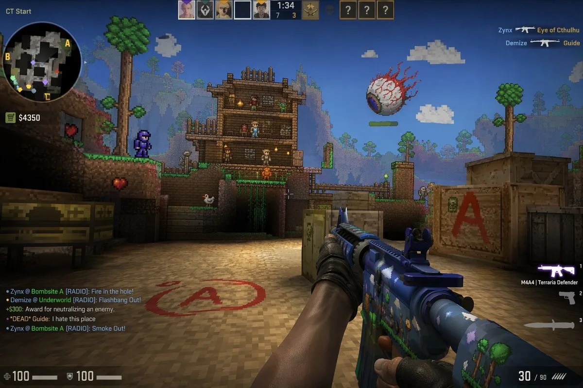 CS Meets Terraria Hybrid Scene