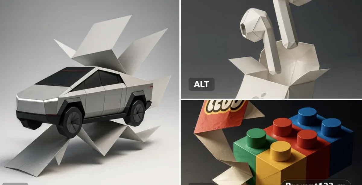 A Flat Branded Paper Folds Itself Into The Full 3D