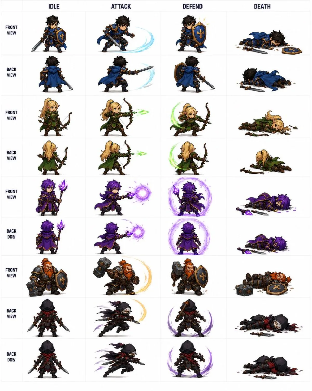 Fantasy RPG Character Sprite Sheet