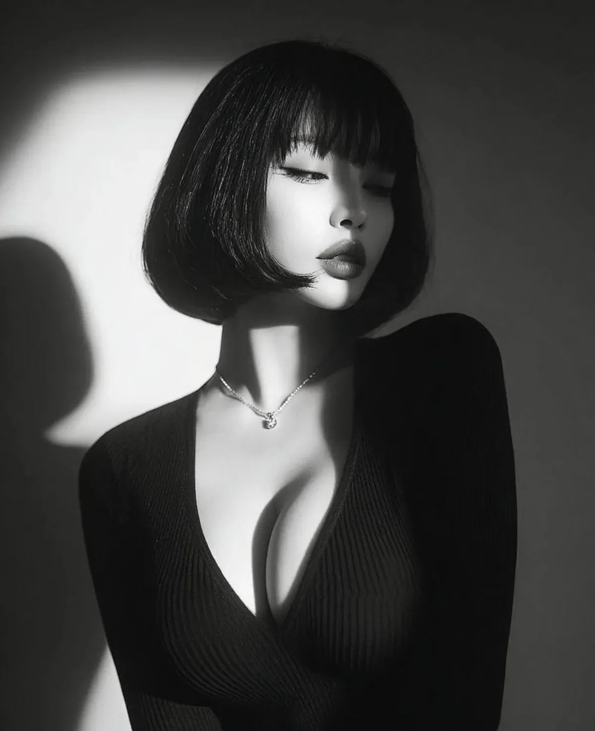A Captivating Black And White Macro View Portrait
