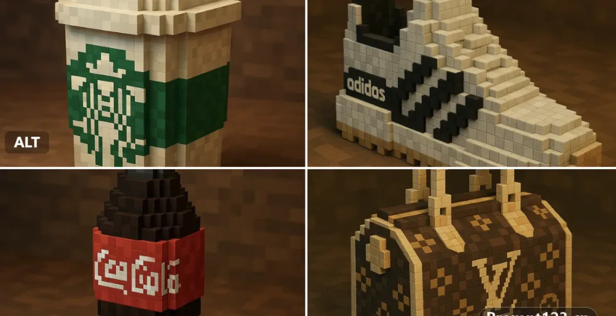 A Minecraft-style Voxel Recreation Of A [BRAND NAME] [OBJECT]
