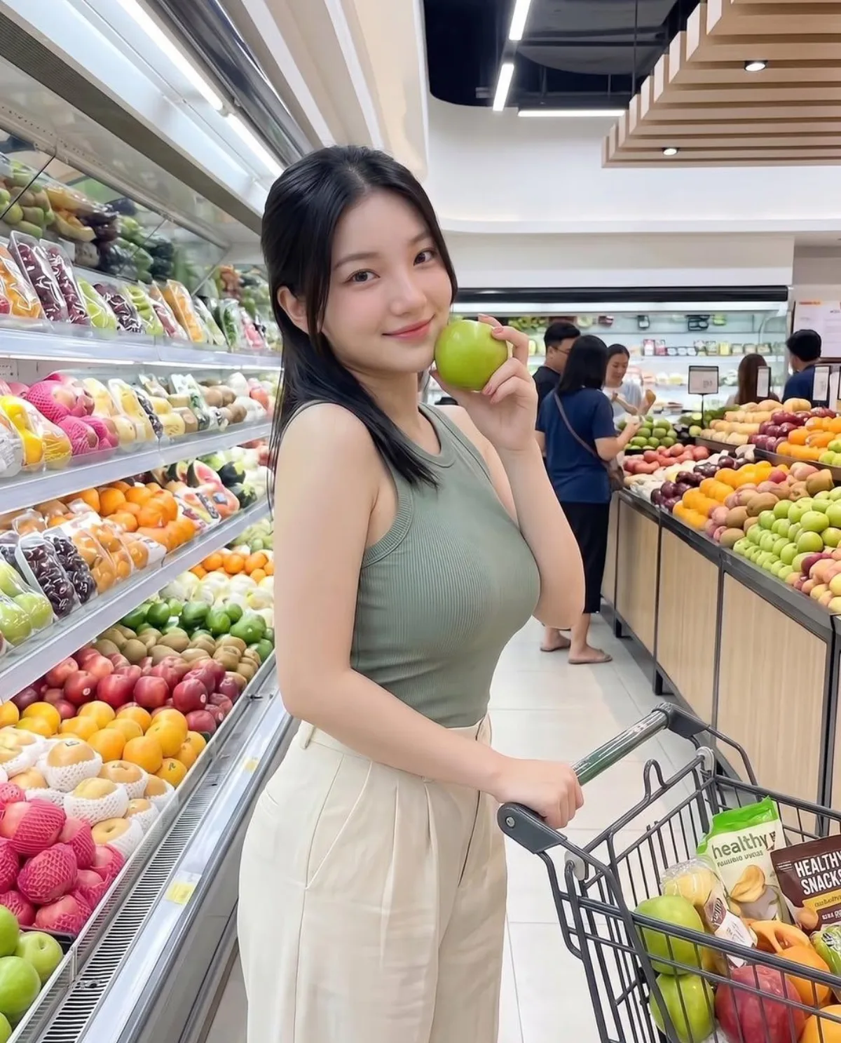 现代杂货店生活方式肖像