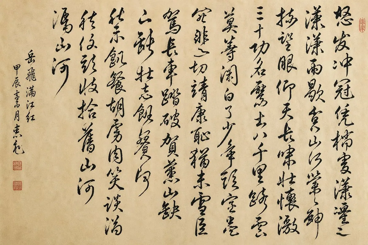 中文草书书法卷轴