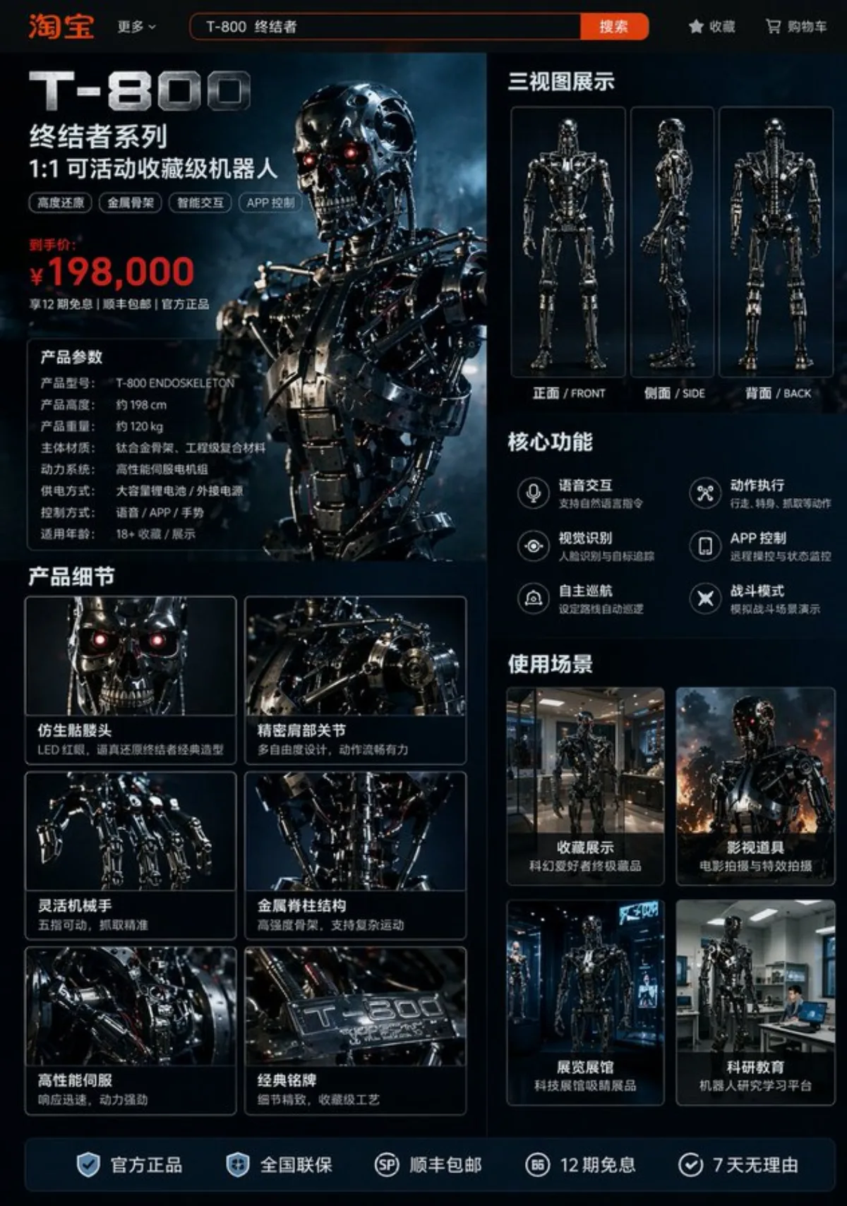 T-800淘宝详情页