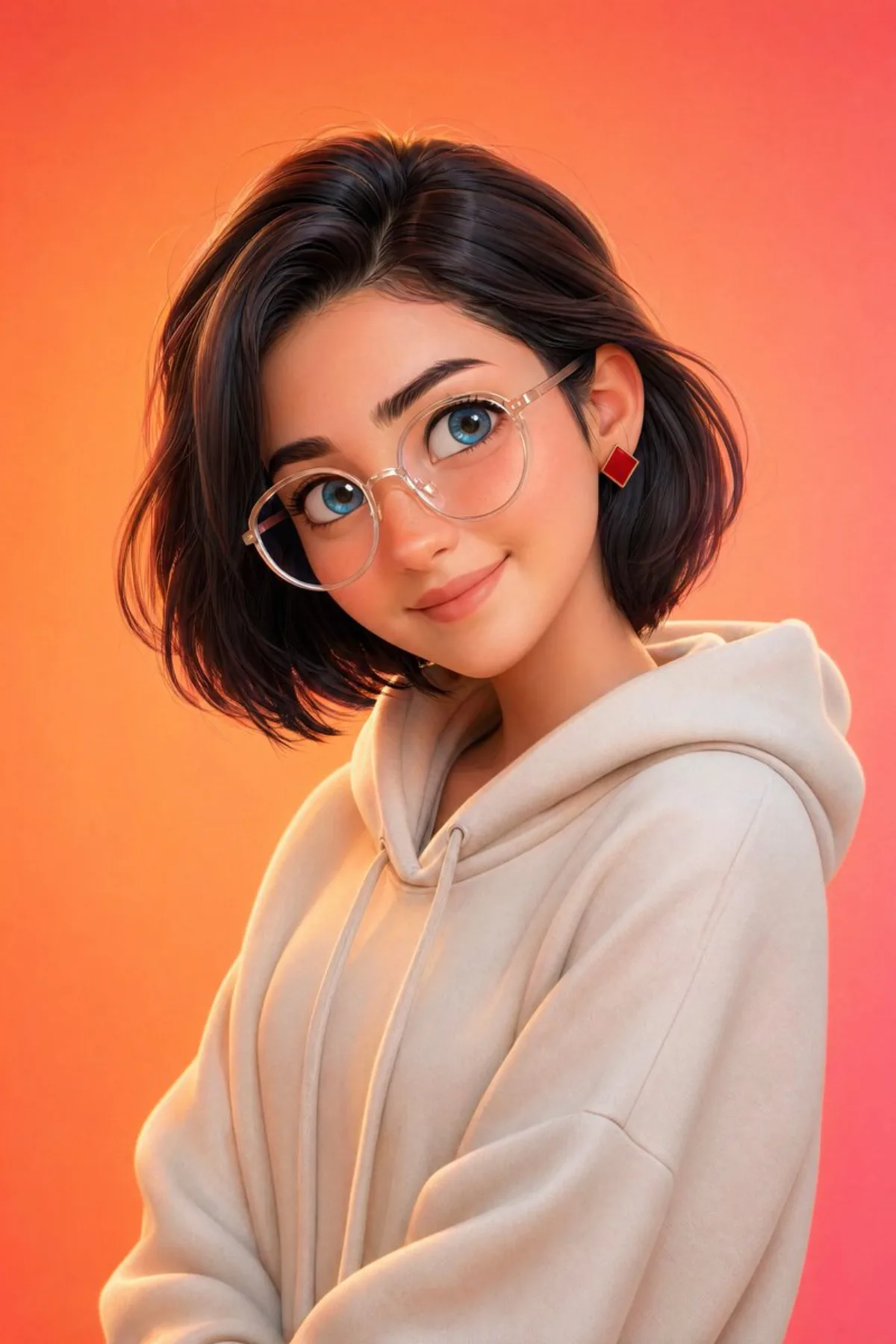 皮克斯风格3D角色肖像
