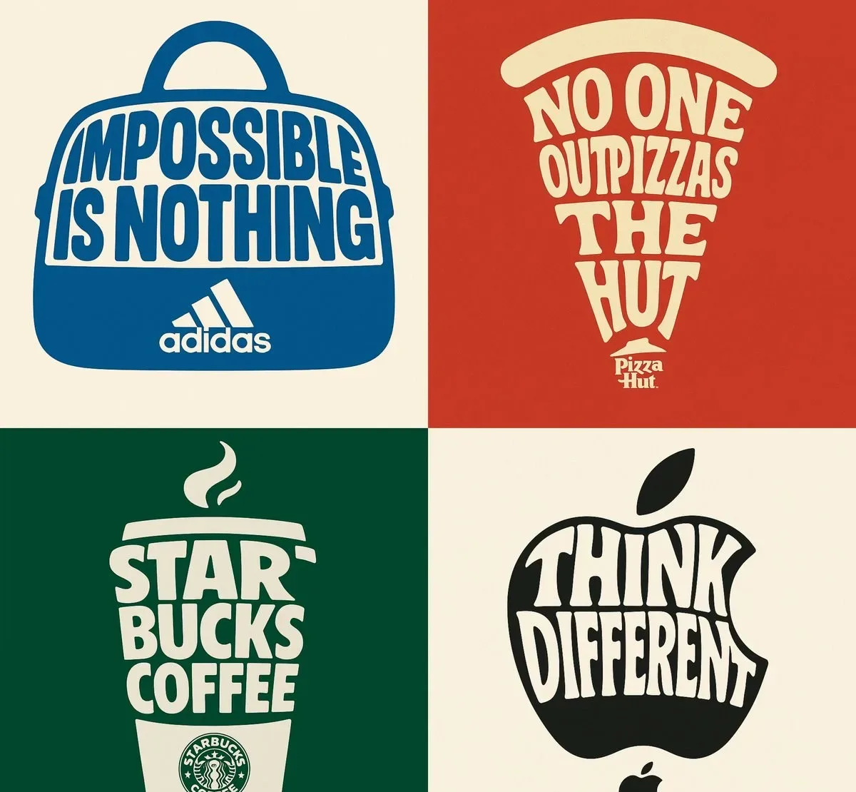 Typographic Illustration Shaped Like