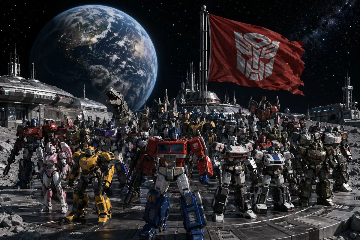 Autobots United at Lunar Base