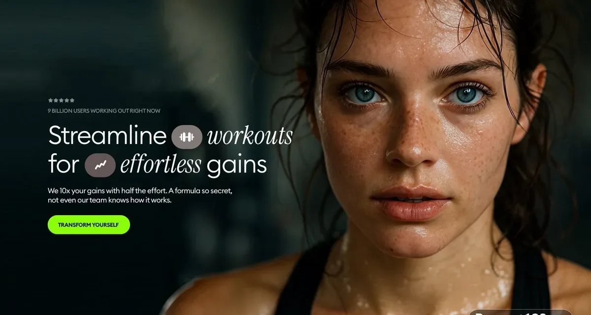 Closeup Face Of A Young Woman After A Workout