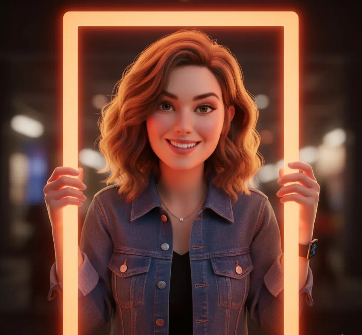 A Ultra-realistic 3D Digital Illustration Of A Woman Alongside Her