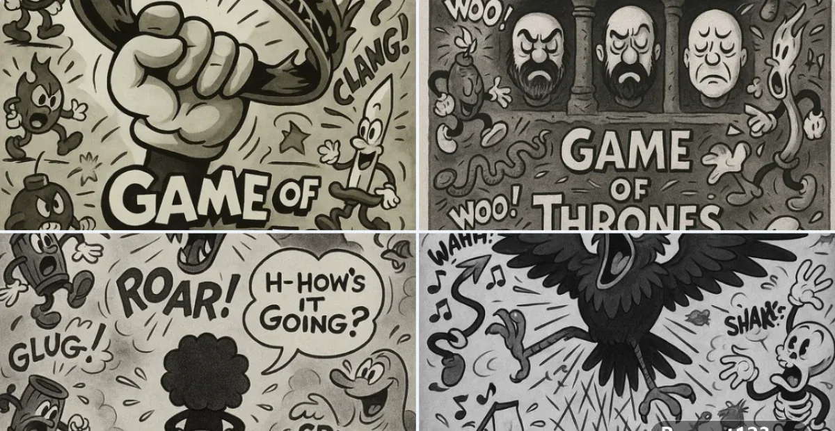 1930s Animation Storyboard In The Style Of Fleischer Studios