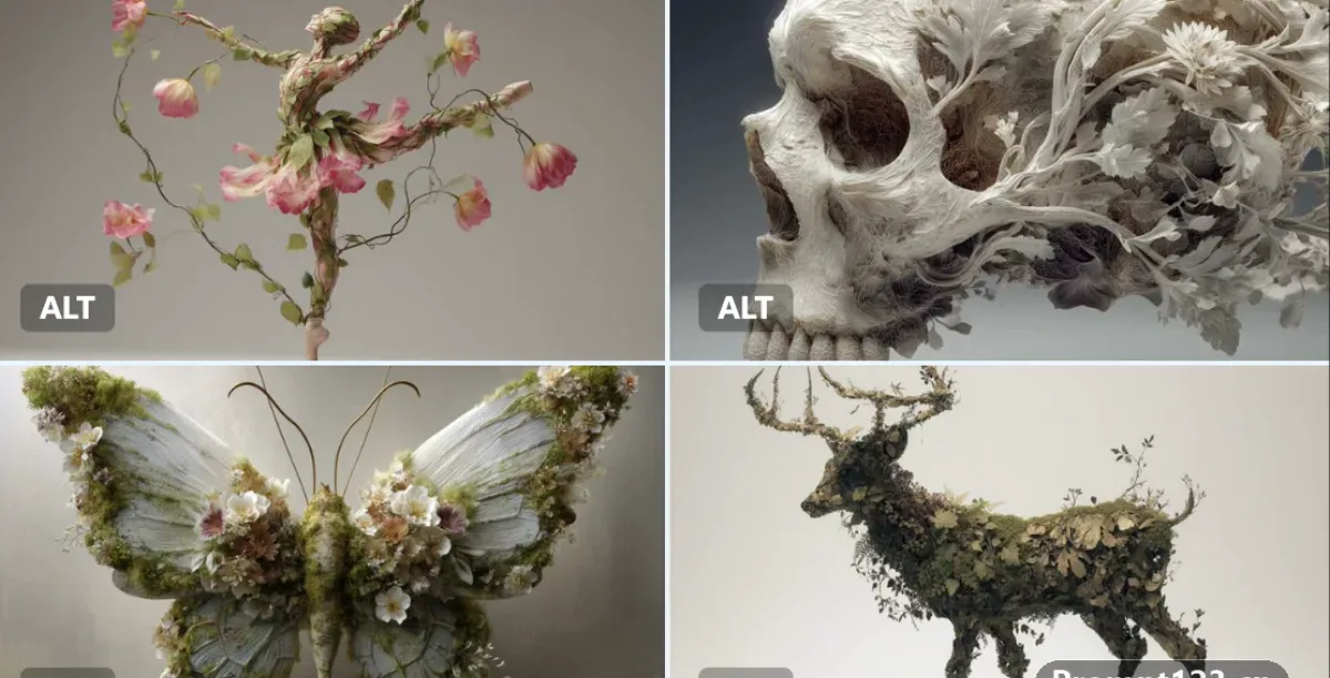 The [subject] Appears As If Organically Grown From Intertwining Plants