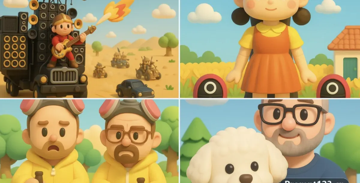 Nintendo-inspired 3D Cartoon Style Illustration