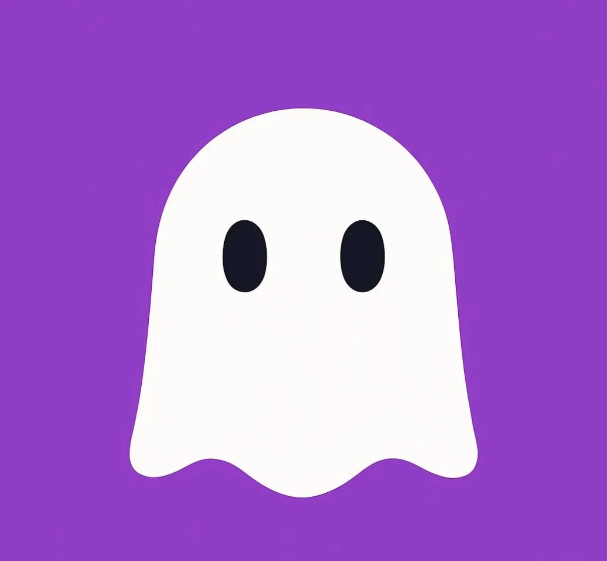 A Cute Cartoon Ghost Is The Absolute Main Subject