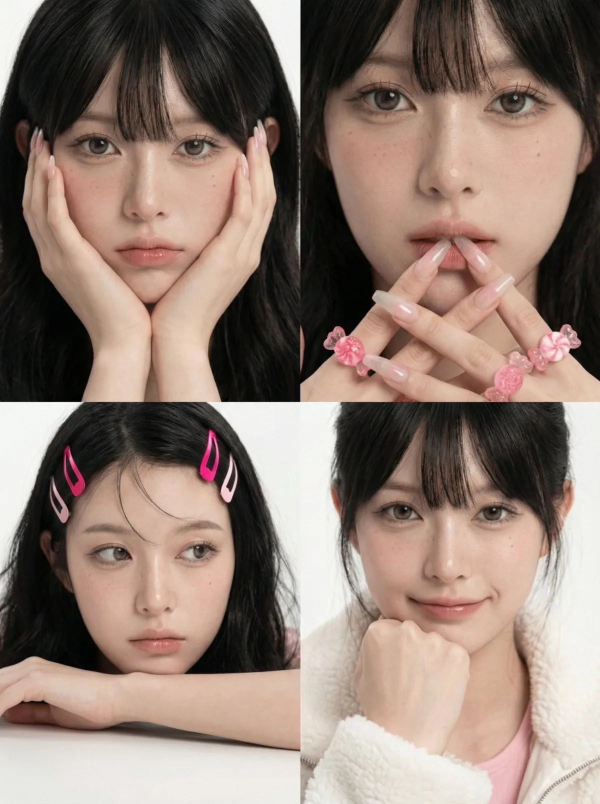 2x2美妆肖像拼贴