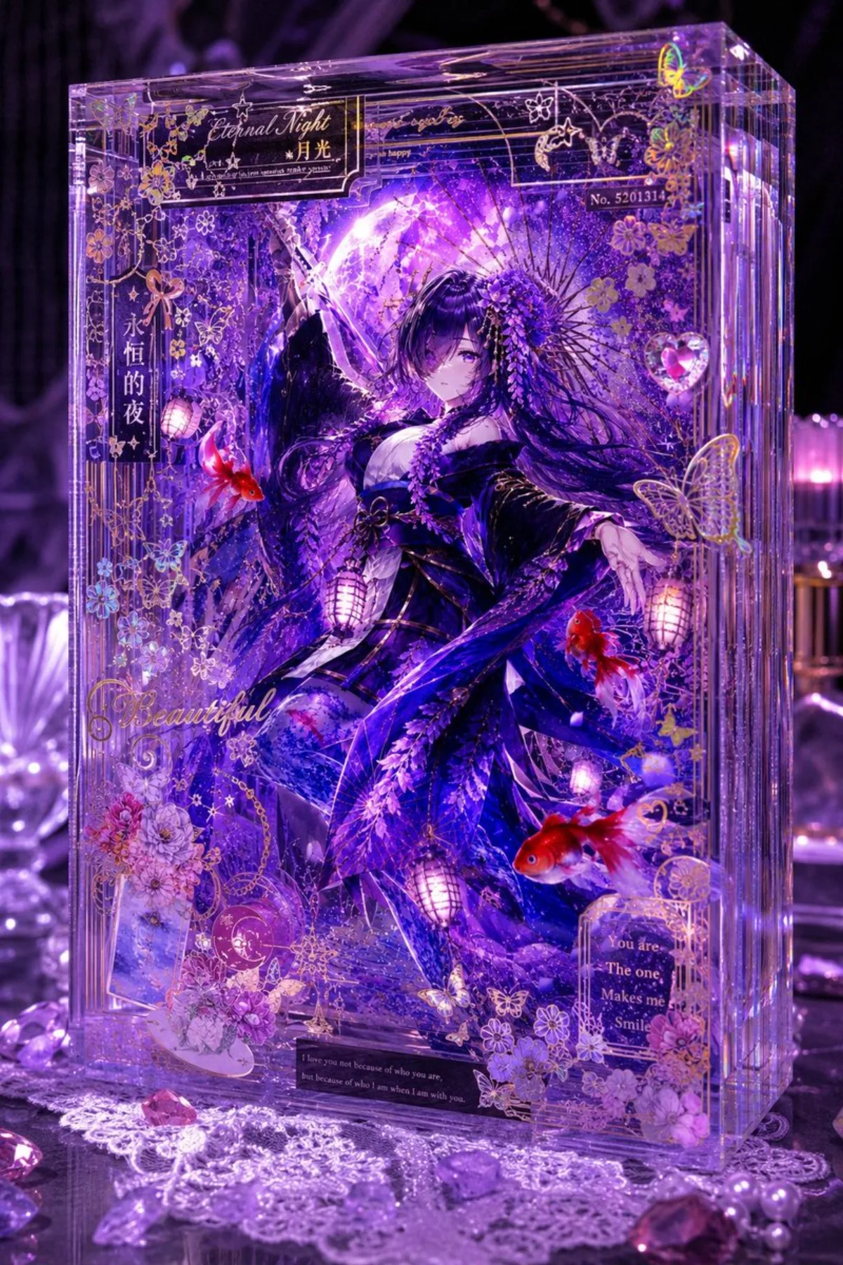 奢华紫色动漫亚克力立牌