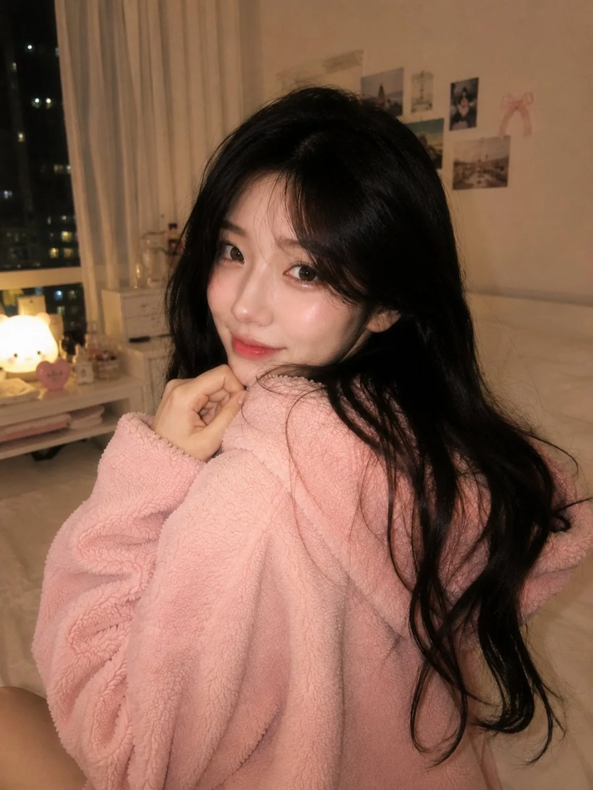 Cozy Korean Bedroom Portrait