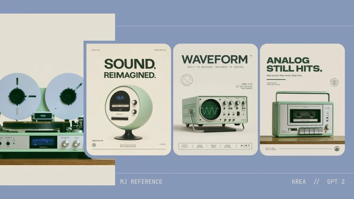 Retro Audio Concept Poster Board