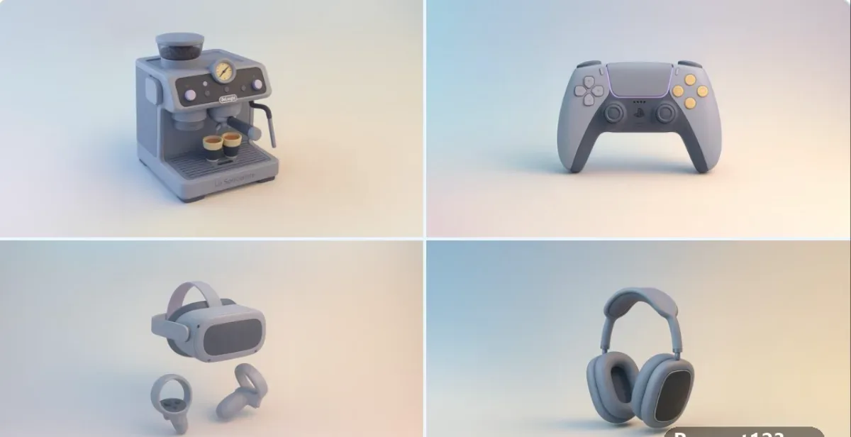 Soft Minimal 3D Plastic - Crafted Style