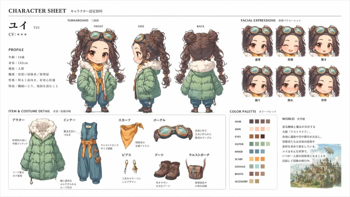 Official Character Sheet Design