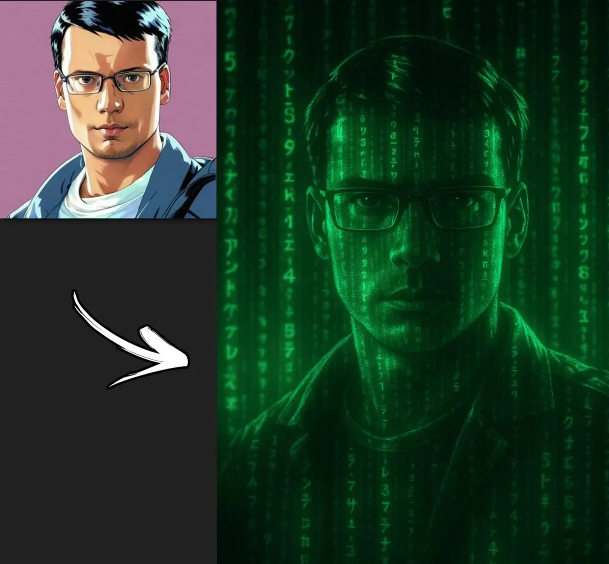 Digital Matrix-style Scene