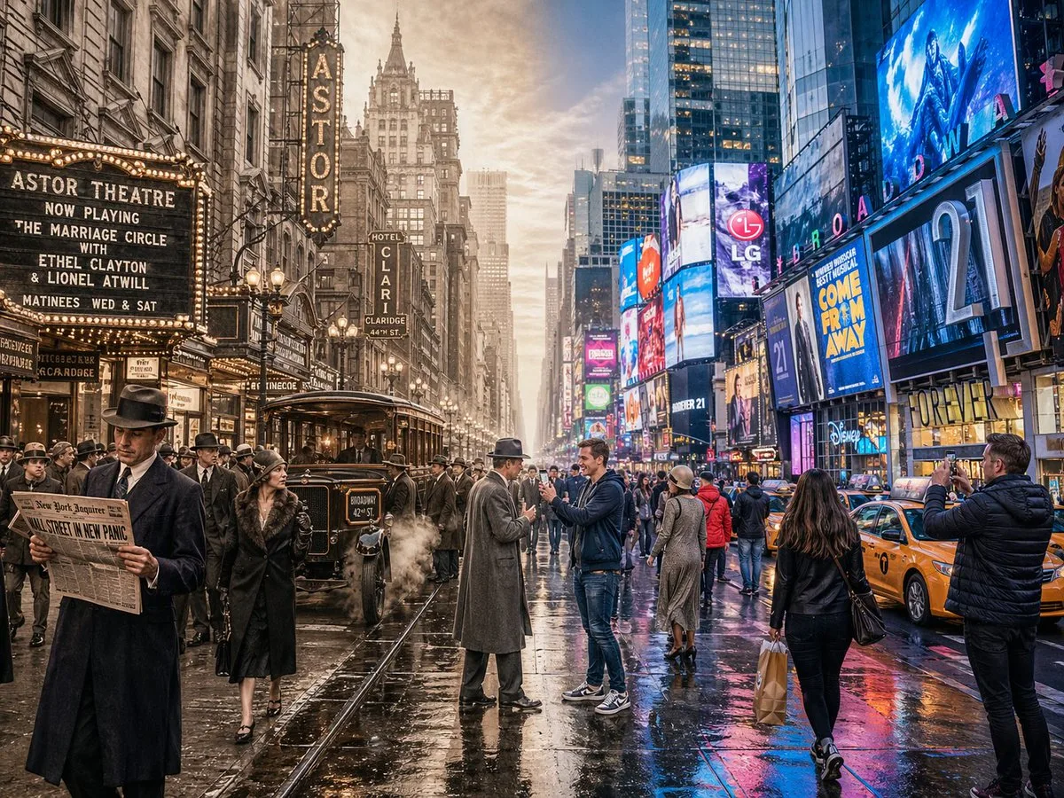 分屏时光旅行场景