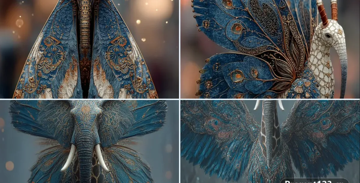 A Highly Detailed And Surreal Depiction Of A Mythical Bird